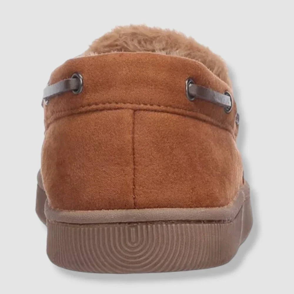 Club Room Men's Brown Slip-On Moccasin Slippers Shoes Size 6-7/S - Picture 3 of 4